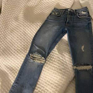 GRLFRND high rise split jeans! NATALIA